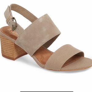 Toms Poppy Sandal - Desert Taupe Suede - NWT